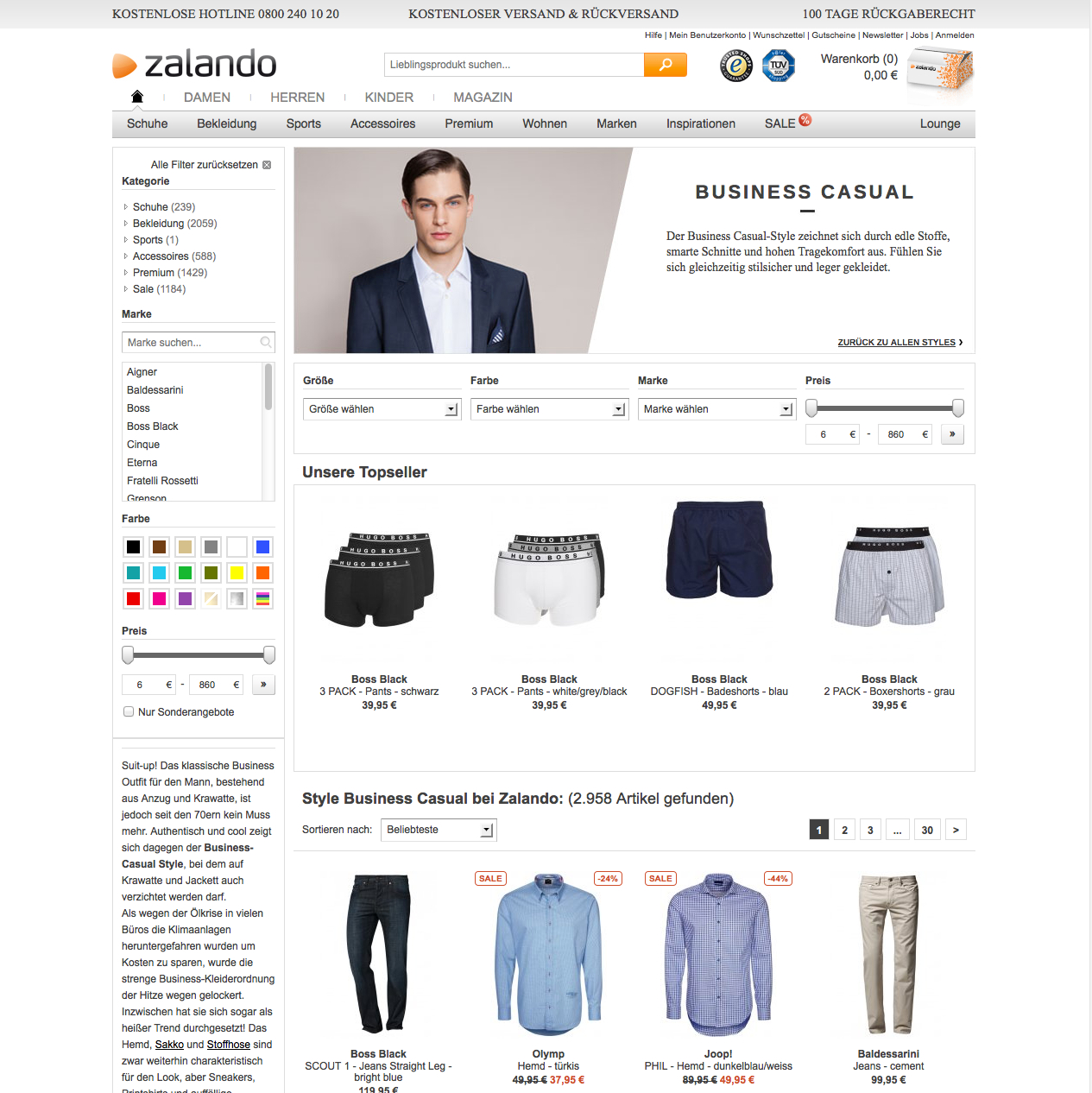User Experience bei Zalando