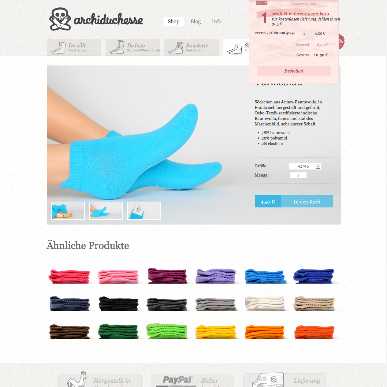 Produktdetail bei archiduchesse.com
